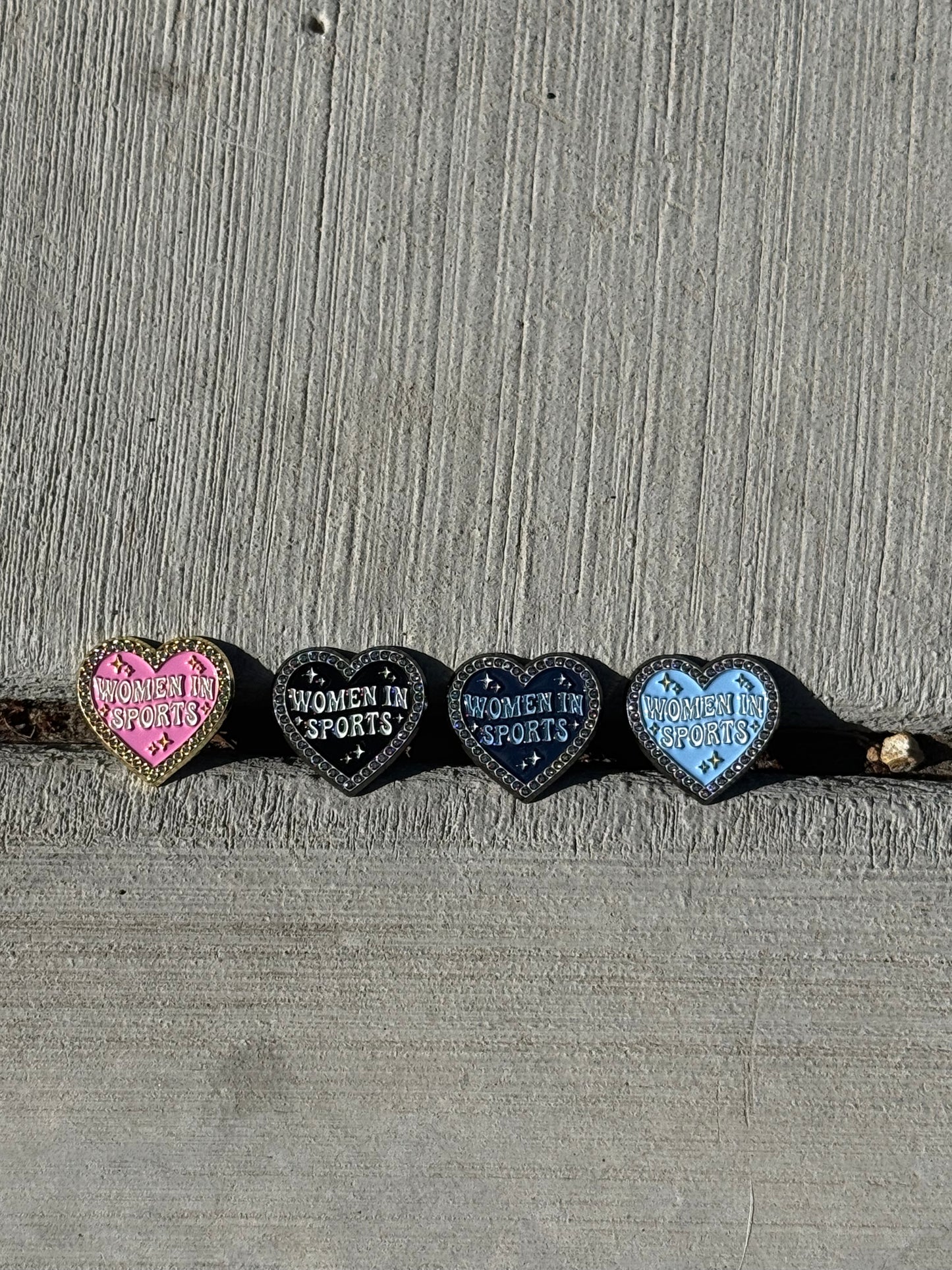 Women in Sports Navy and Light Blue Enamel Pin