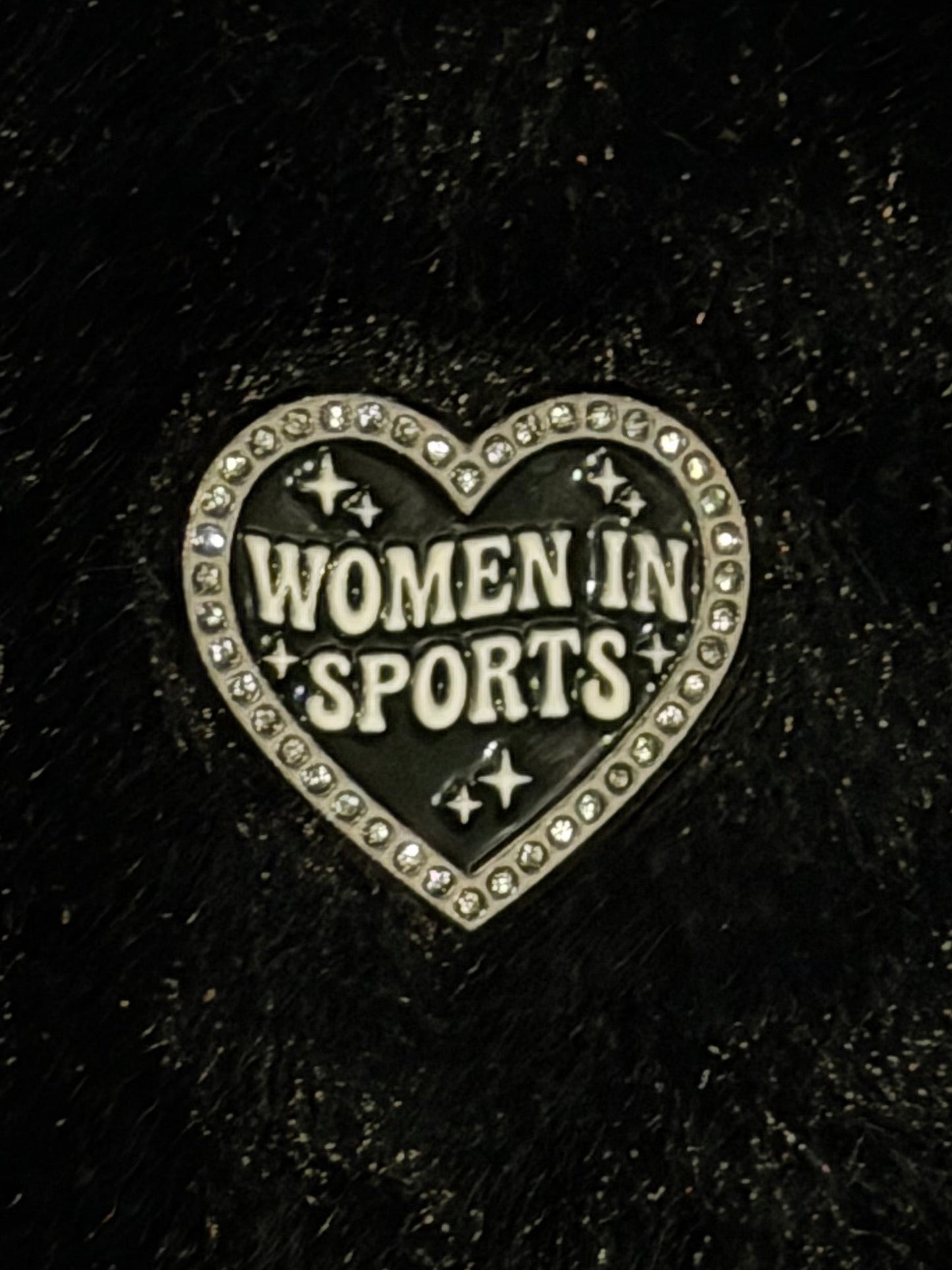 Women in Sports Black and White Enamel Pin | Glow in the Dark