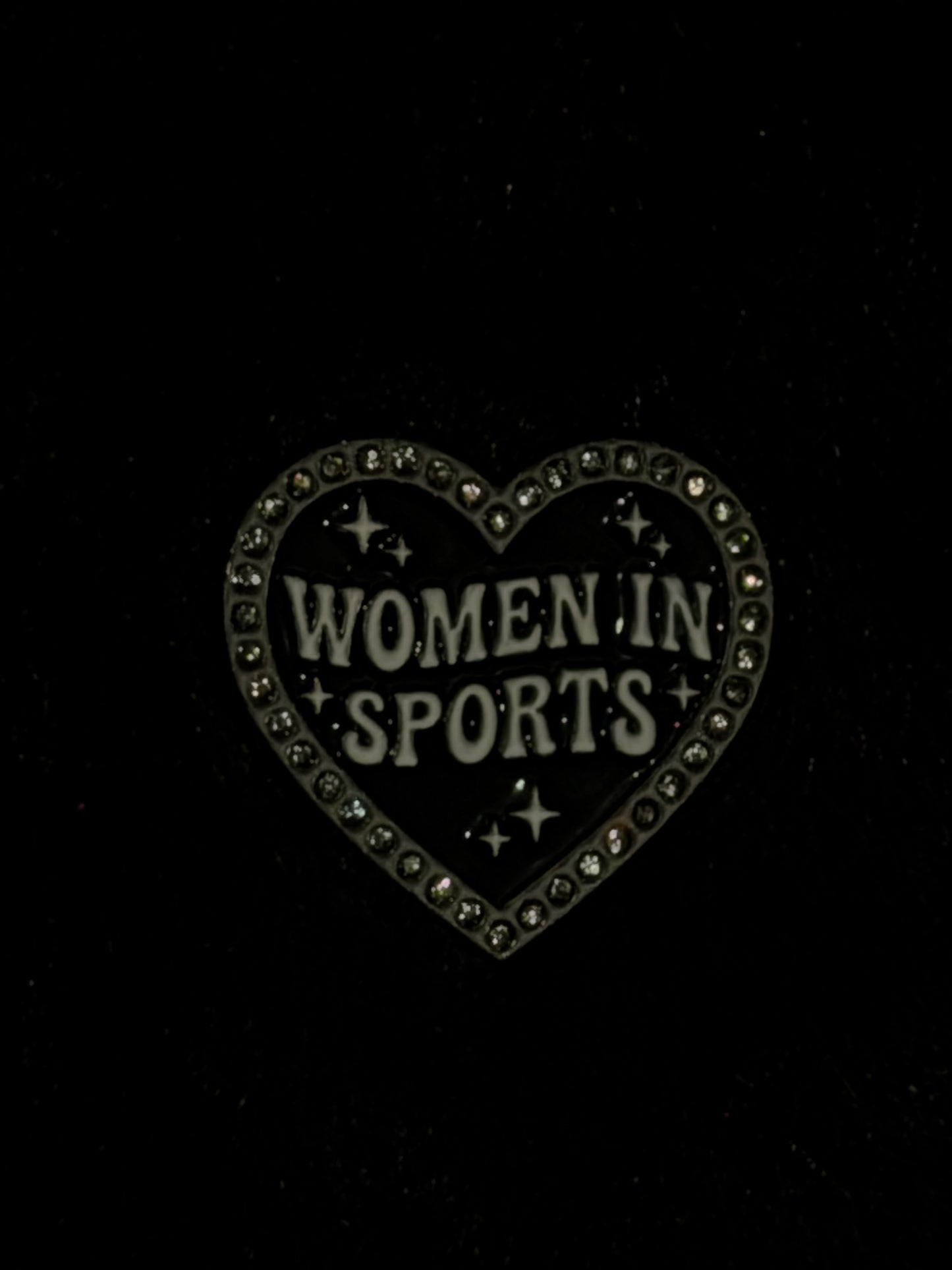 Women in Sports Black and White Enamel Pin | Glow in the Dark