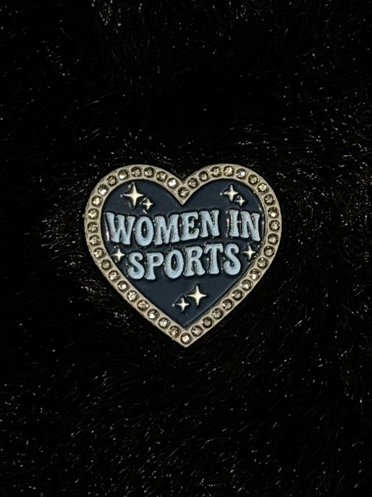 Women in Sports Navy and Light Blue Enamel Pin