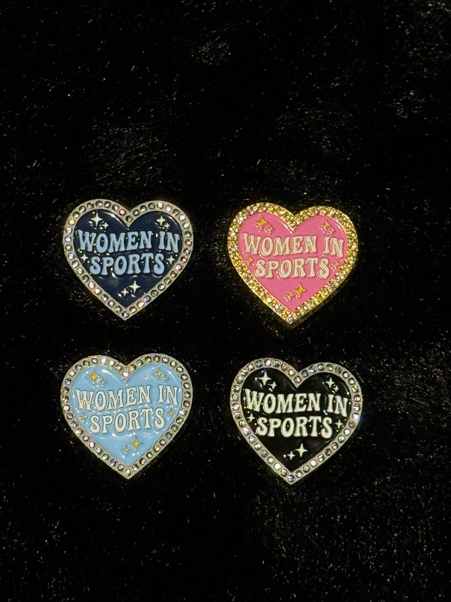Women in Sports Navy and Light Blue Enamel Pin